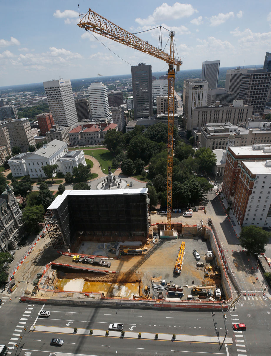 Downtown crane Monday
